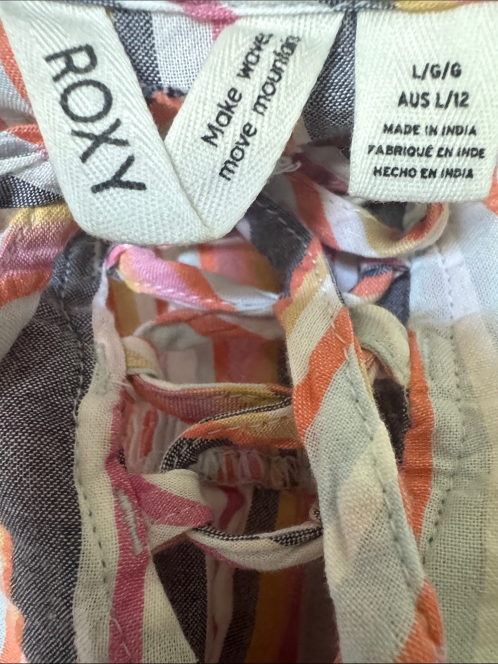 Roxy Multicolor Striped Spaghetti-Strap Romper - Picture 2 of 15